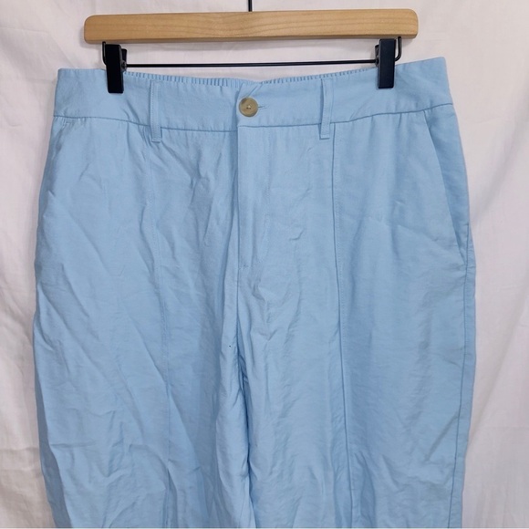 A New Day Blue High Waisted Stretch Waist Straight Leg Pants size 14 - Picture 2 of 6